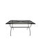 191025 Outdoor Dinner Free Standing Metal Table Gray 140x80x72cm