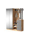 Doorse Έπιπλο Εισόδου με Καθρέπτη / Κρεμάστρα / Παπουτσοθήκη & Ντουλάπα Ανθρακί-Sonoma 147.5x35x180εκ.