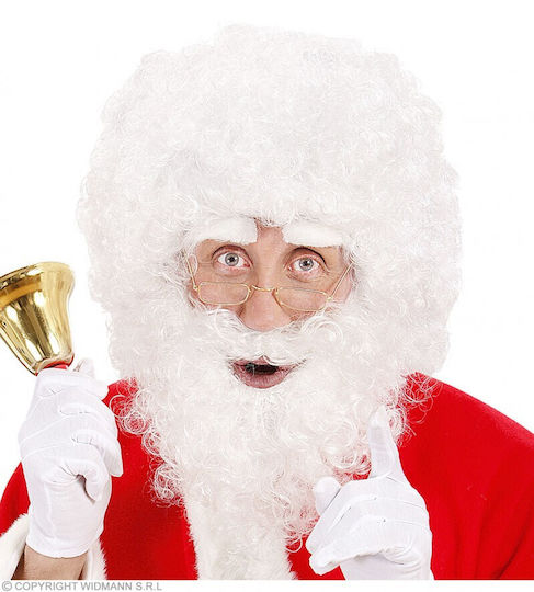 Weihnachts-Bärte des Weihnachtsmanns Weiße mit Muster Weihnachtsmann 3StückStk.