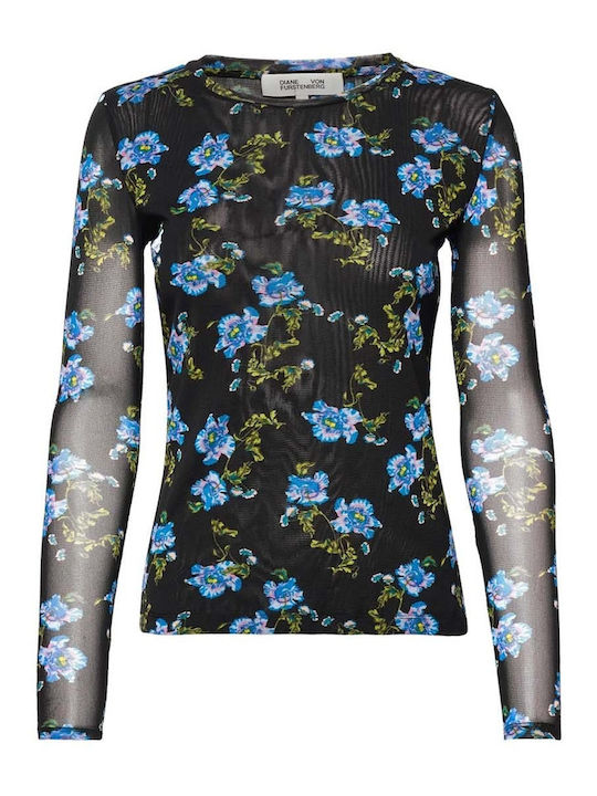 Γυναικεία Μπλούζα Μακρυμάνικη Floral Μαύρο.