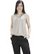 Women's Blouse Sleeveless Brown