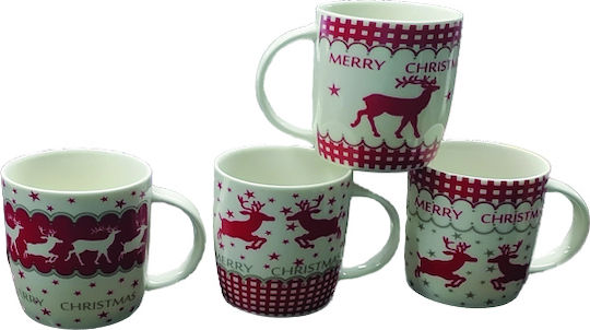 AGC Set Christmas Mugs L8.5xW8.5cm. 12pcs (Μiscellaneous Designs/Colors)