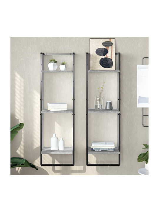 Shelf Wall Grey Sonoma 30x25x100cm