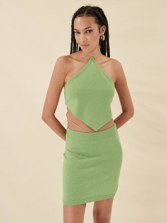 Combos Knitwear Women's Blouse Sleeveless Green
