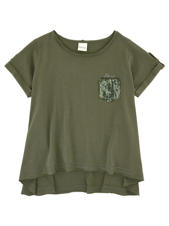 Diesel Kids Blouse Short Sleeve Khaki