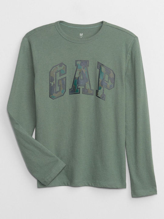 GAP Παιδική Μπλούζα Μακρυμάνικη laurel wreath green