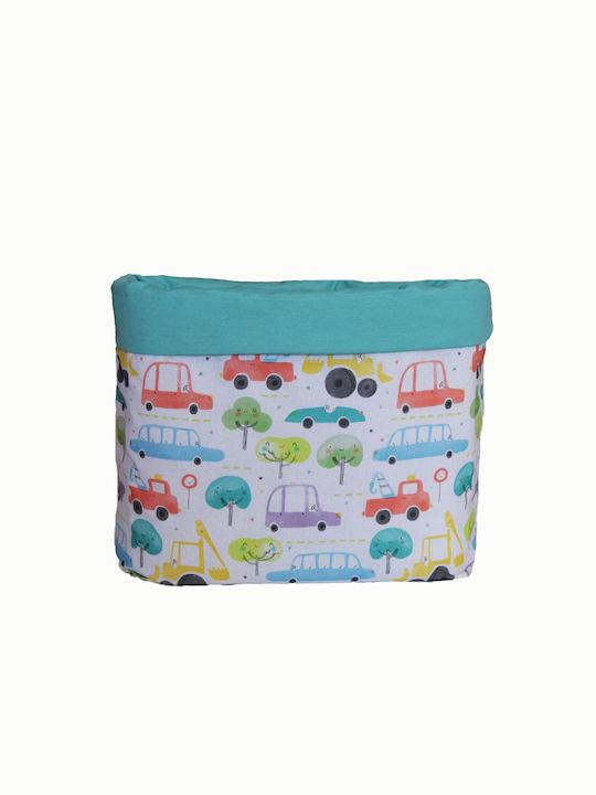 Decocraft Kids Fabric Toy Storage Basket Green 25x20x15cm