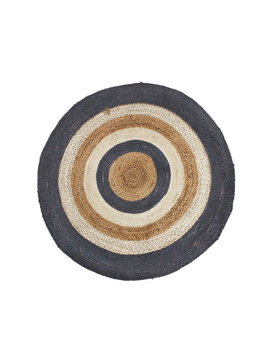 Klonaras Bello Rug Round from Jute Anthracite 2001671