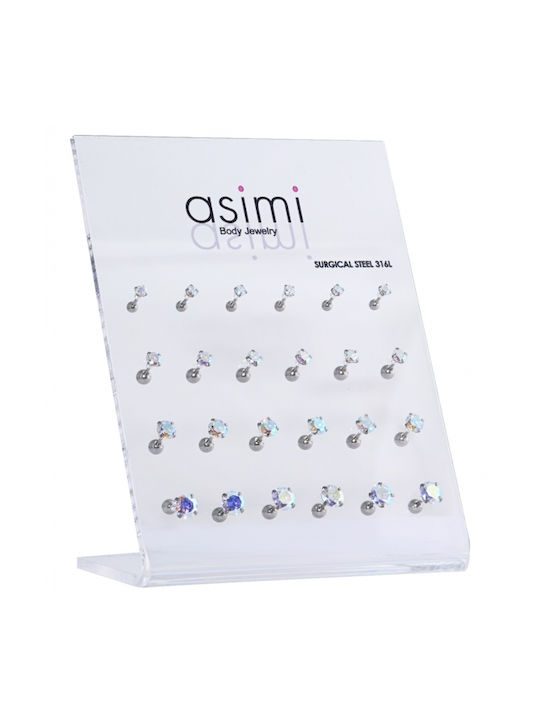 ASIMI Single Earring made of Steel with Stones
