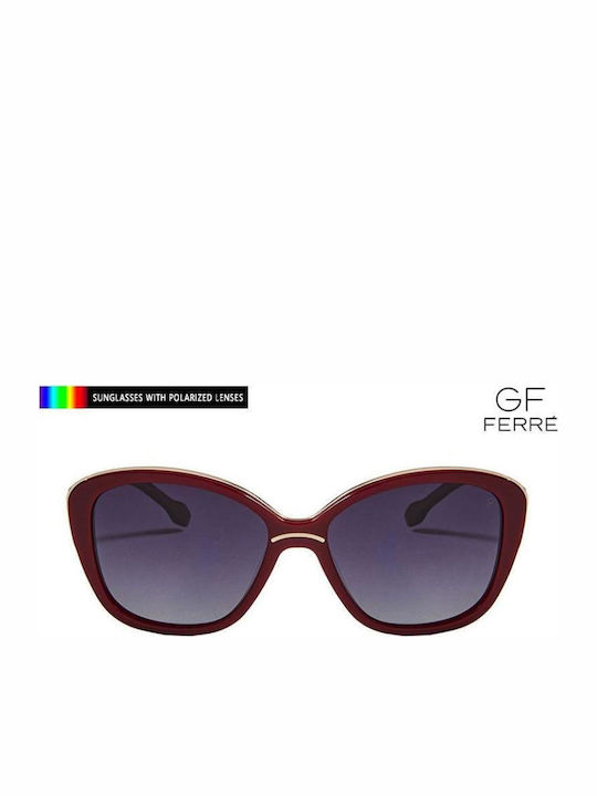 Gianfranco Ferre Women's Sunglasses with Burgundy Frame and Gray Gradient Lens BORDO 1118-3BE