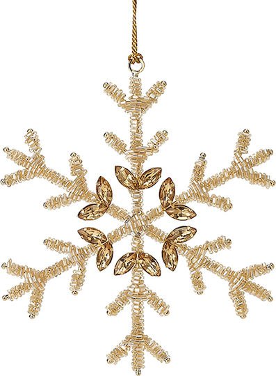 Snowflake Gold Christmas Tree Ornament 15x15cm