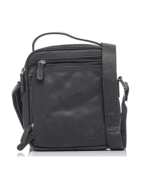 RCM Leather Men's Bag Shoulder / Crossbody Black