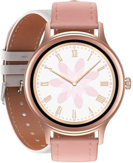 Pacific 18-6 38mm Smartwatch με Παλμογράφο (Ροζ Χρυσό)