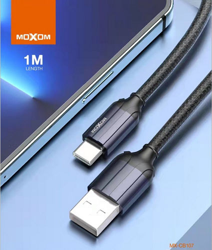 Moxom USB 2.0 Cable USB-C Male - USB-A Black 1m