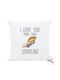 I-Total Μαξιλάρι Καναπέ I Love You More Than Souvlaki Λευκό 30x30εκ.