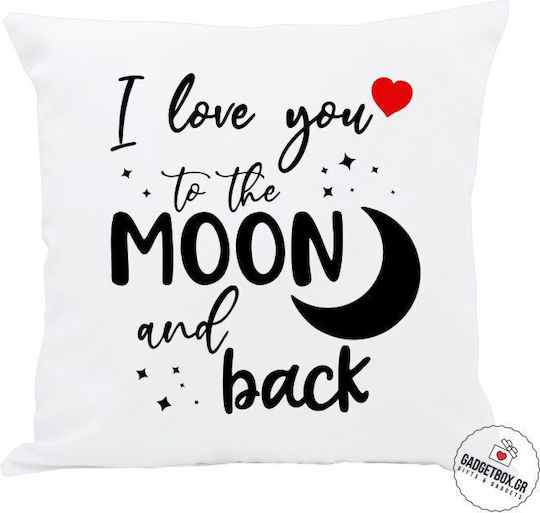 I-Total Μαξιλάρι Καναπέ Love You To The Moon And Back Λευκό 30x30εκ.
