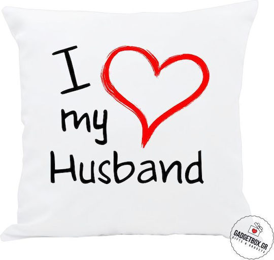 I-Total Възглавница За Диван I Love My Husband Бяла 30x30см
