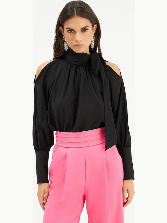 Sateen Bluză Negru