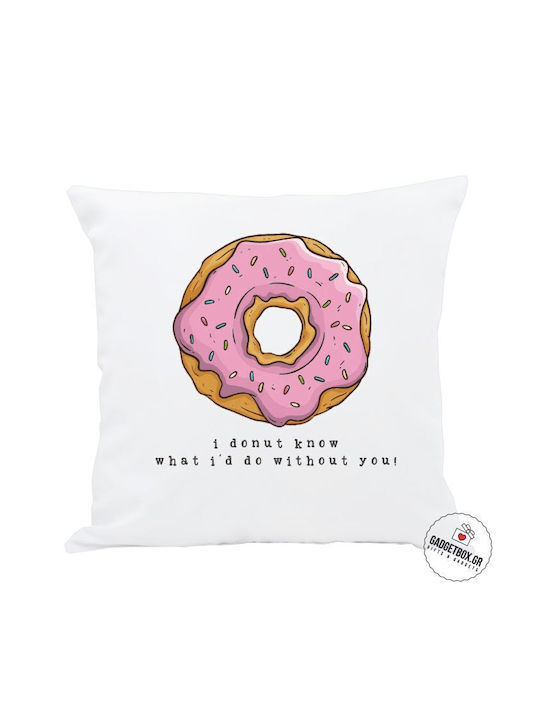 I-Total Sofa Cushion For Lover Donut White 30x30cm