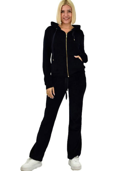 First Woman Damen-Sweatpants-Set Μπλε Σκούρο Samt