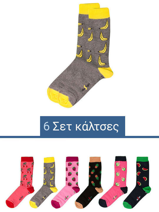 Design Letters Παιδικές Κάλτσες Μαύρες 6 Ζευγάρια