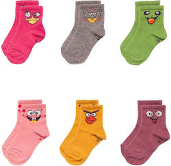Design Letters Kids' Socks Knee-High Multicolored 6 Pairs