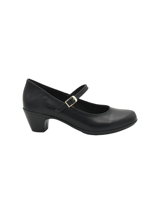 Aero by Kasta Black Heels with Strap