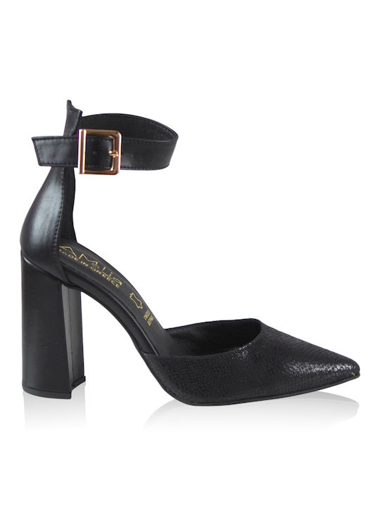 Amelia Suede Black Heels