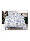 Detexpol 6386 Set Husă de Pilotă 160x200cm Single cu Față de Pernă Albă