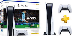 Sony PlayStation 5 EA Sports FC 24 (Voucher) (Official Bundle) & 2nd DualSense Controller White