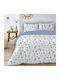 Isadore Lorraine Duvet Cover Cotton Single 160x245 Happy Flower Blue