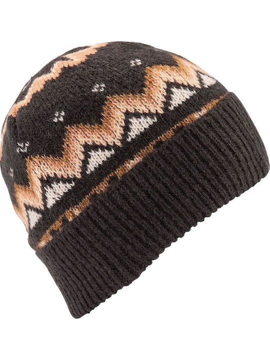 Beanie Unisex Σκούφος Πλεκτός σε Μαύρο χρώμα