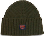 Superdry Beanie Unisex Σκούφος Πλεκτός σε Χακί ...