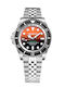 Мъжки Часовник 42mm Автоматичен със Сребрист Ацтълен Браслет