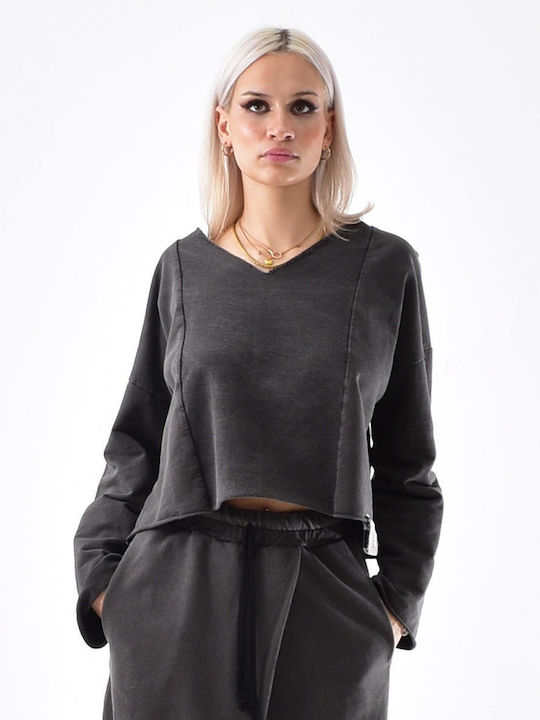 Noah Women's Blouse Mânecă lungă Gri