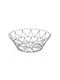 Versa Fruit Bowl Metallic Silver 26x10x26cm