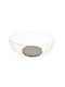 Versa Fruit Bowl Metallic White 28x11x28cm