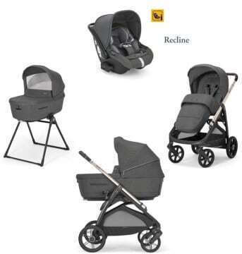 Inglesina Aptica Quattro Darwin Infant Recline Ρυθμιζόμενο Καρότσι 3 σε 1 Velvet Gray