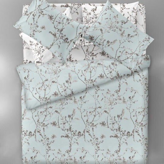 Saint Clair Duvet Cover Set Cotton Queen with 2 Pillowcases 225x245 Lahore Sky