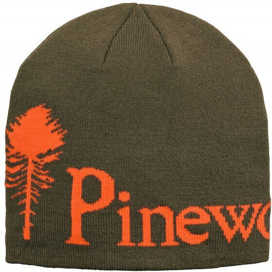 Beanie Unisex Beanie Knitted Green/Orange