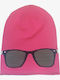 Beanie Unisex Σκούφος Πλεκτός σε Φούξια χρώμα