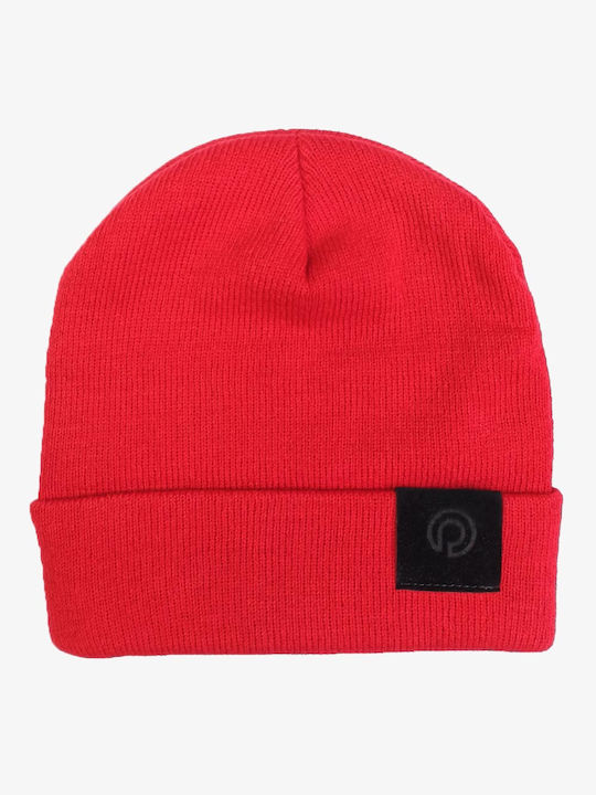 Propaganda Beanie Unisex Σκούφος Πλεκτός σε Κόκκινο χρώμα