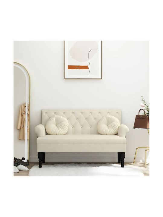 Two-Seater Couch Linen 120x62x75.5 cm 372128