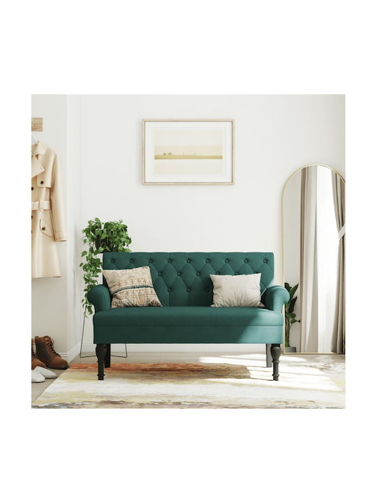 Two-Seater Couch Dark Green 120x62x75.5 cm 372124
