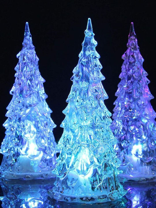 cu lumină LED Decorațiune de Crăciun Braduleț Conul 12cm. Baterie Transparent