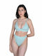 Set Bikini Brazil Talie Înaltă Mentă