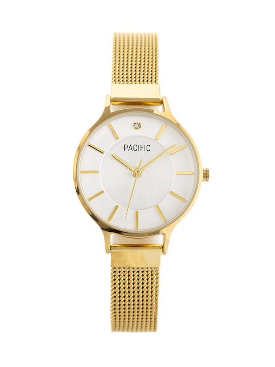 Pacific Uhr mit Gold Metallarmband