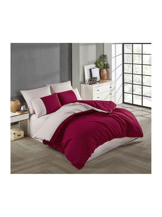 Mardim Sheet Sets Single 170x240cm. Burgundy 3pcs
