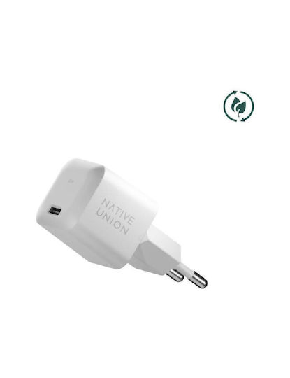 Native Union Зарядно без кабел GaN 30W Power Delivery Бял (Fast Gan)