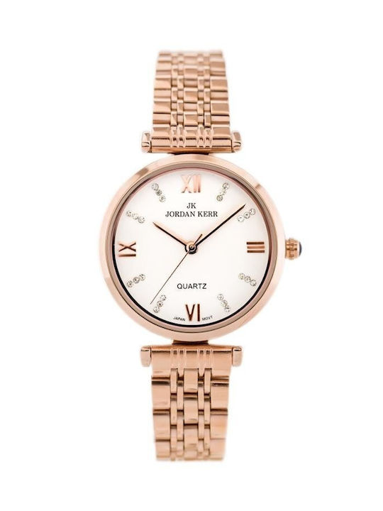 Jordan Kerr Watch with Pink / Pink Metal Bracelet